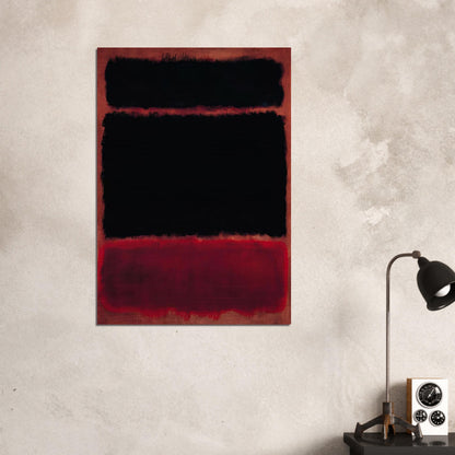 Black in Deep Red - 1957 - Mark Rothko Brushed Aluminum Print - 70x100 cm / 28x40 inches | Mark Rothko Aluminum Print | Mark Rothko Prints