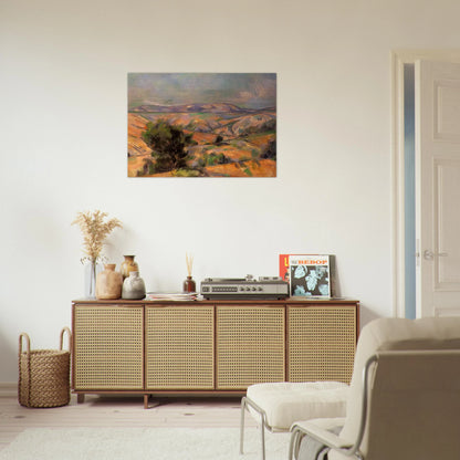 Mount Sainte-Victoire Seen from Gardanne - Paul Cézanne Brushed Aluminum Print - 70x100 cm / 28x40 inches | Paul Cézanne Aluminum Print | Paul Cézanne Prints