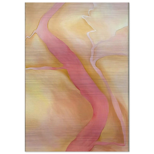 It Was Yellow and Pink II - Georgia O'Keeffe Brushed Aluminum Print - 70x100 cm / 28x40 inches | Georgia O'Keeffe Aluminum Print | Georgia O'Keeffe Prints