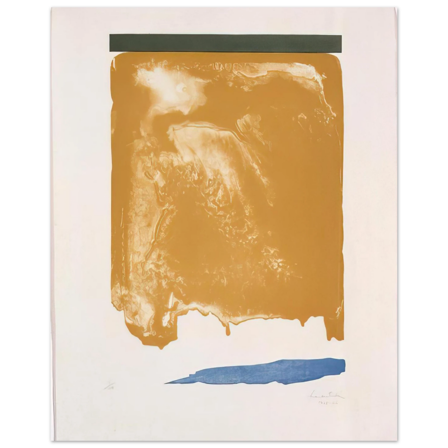 Helen Frankenthaler - Persian Garden - 1966 Wall art - 21x29.7 cm / 8x12" - Premium Wooden Framed Poster With Fine Art Paper - Black frame