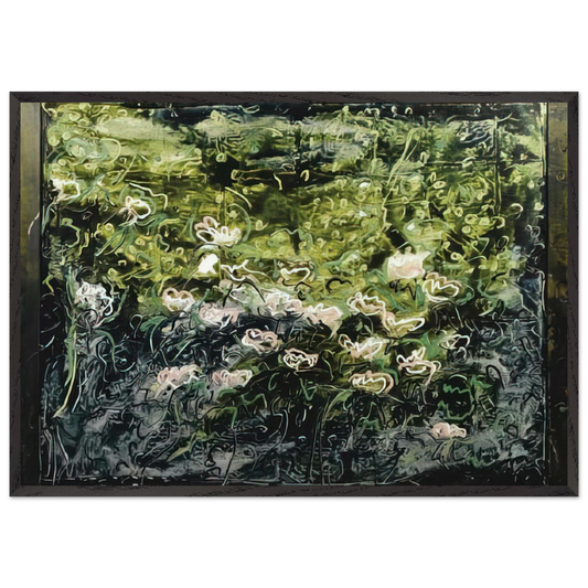 Acquatico - Art Informel - Mario Schifano Framed Art Print – Black Wooden Frame - Default Title - -Framed Art Print