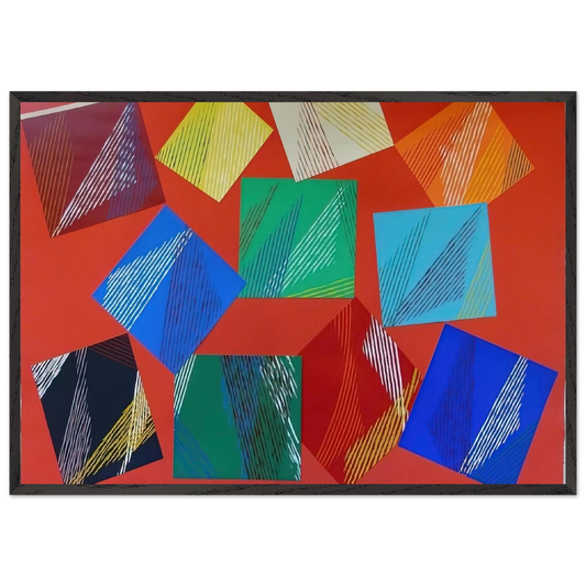 Wig-Wam - 1991 - Piero Dorazio Framed Art Print – Black Wooden Frame - Default Title - -Framed Art Print