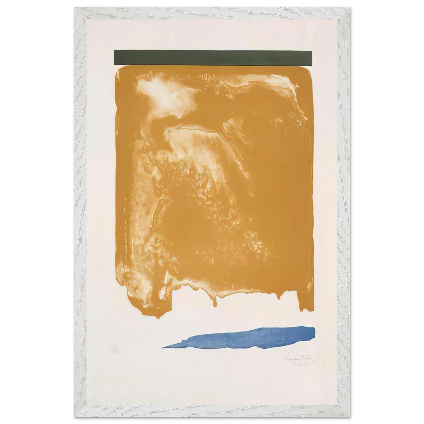 Helen Frankenthaler - Persian Garden - 1966 Wall art - 20x25 cm / 8x10 inches - Premium Wooden Framed Poster With Fine Art Paper - White frame