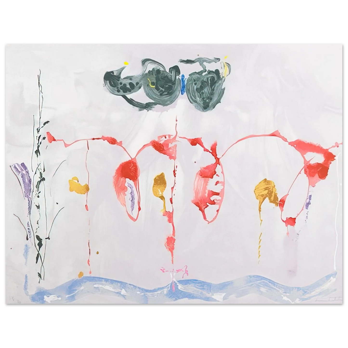Helen Frankenthaler - Aerie - 2009 Wall art - 70x100 cm / 28x40 inches - Fine Art Poster - -