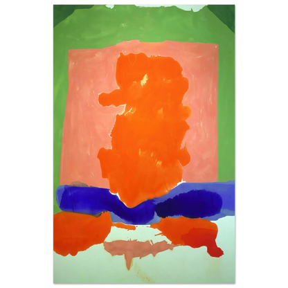 Helen Frankenthaler - Small s Paradise - 1964 Wall art - 28x43  cm / XL (11x17 Inches) - Premium Wooden Framed Poster With Fine Art Paper - Black frame