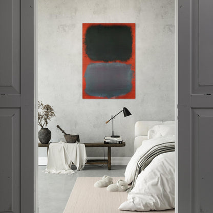 Untitled Gray, Gray on Red - 1968 - Mark Rothko Brushed Aluminum Print - 70x100 cm / 28x40 inches | Mark Rothko Aluminum Print | Mark Rothko Prints