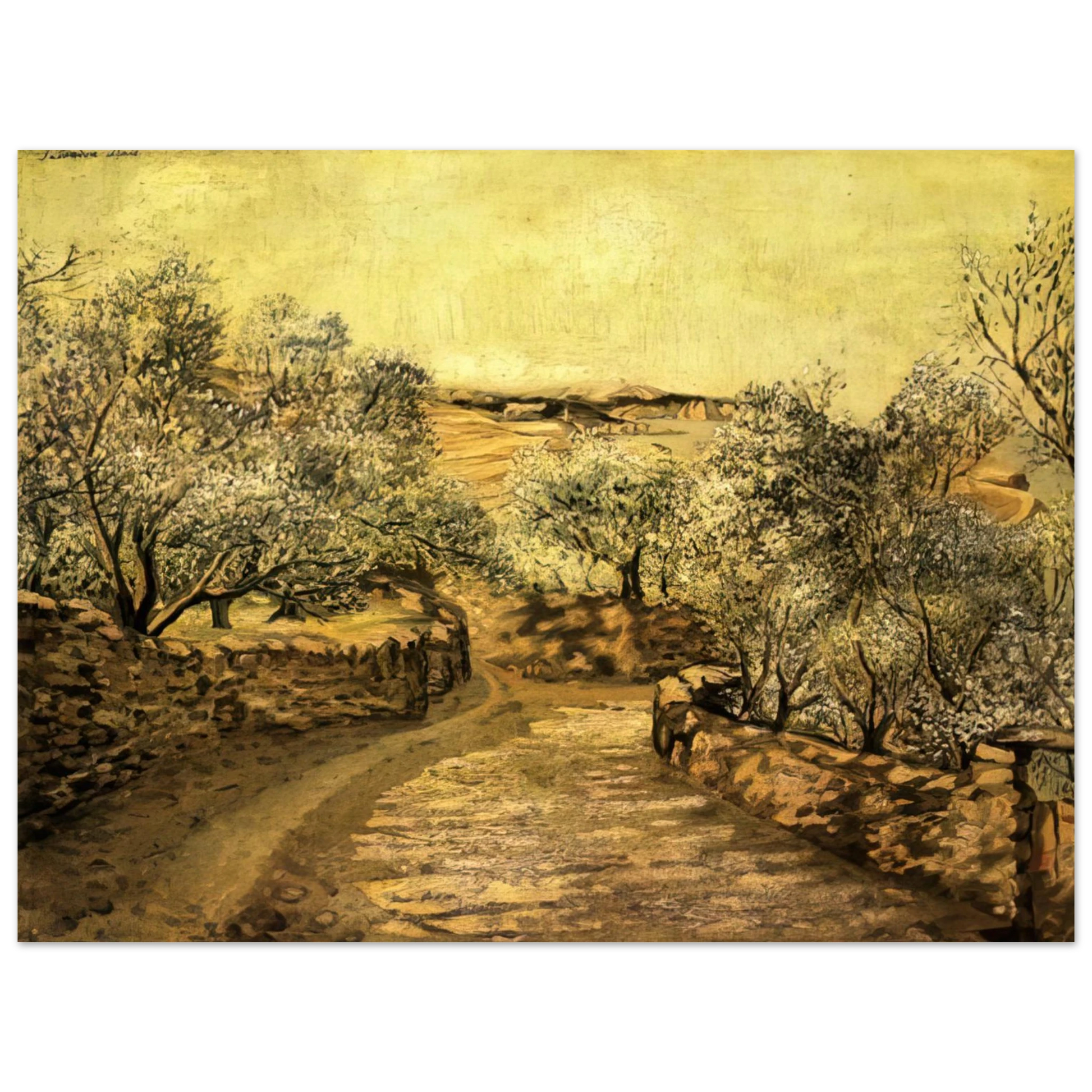 Salvador Dali - THE LANE TO PORT LLIGAT WITH VIEW OF CAP CREUS Fine Art Poster - Default Title