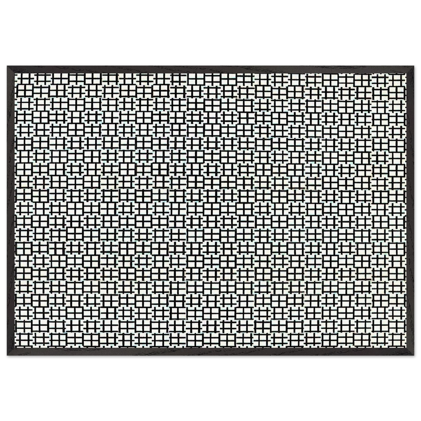 Untitled Verticals and Horizontals - 1970 - Francois Morellet Framed Art Print – Black Wooden Frame - Default Title - -Framed Art Print
