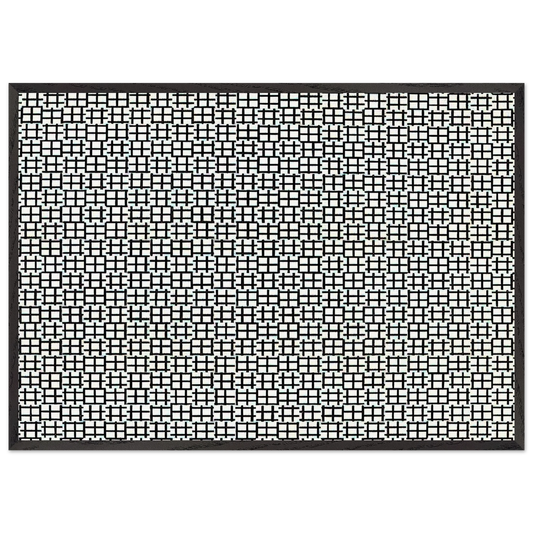 Untitled Verticals and Horizontals - 1970 - Francois Morellet Framed Art Print – Black Wooden Frame - Default Title - -Framed Art Print