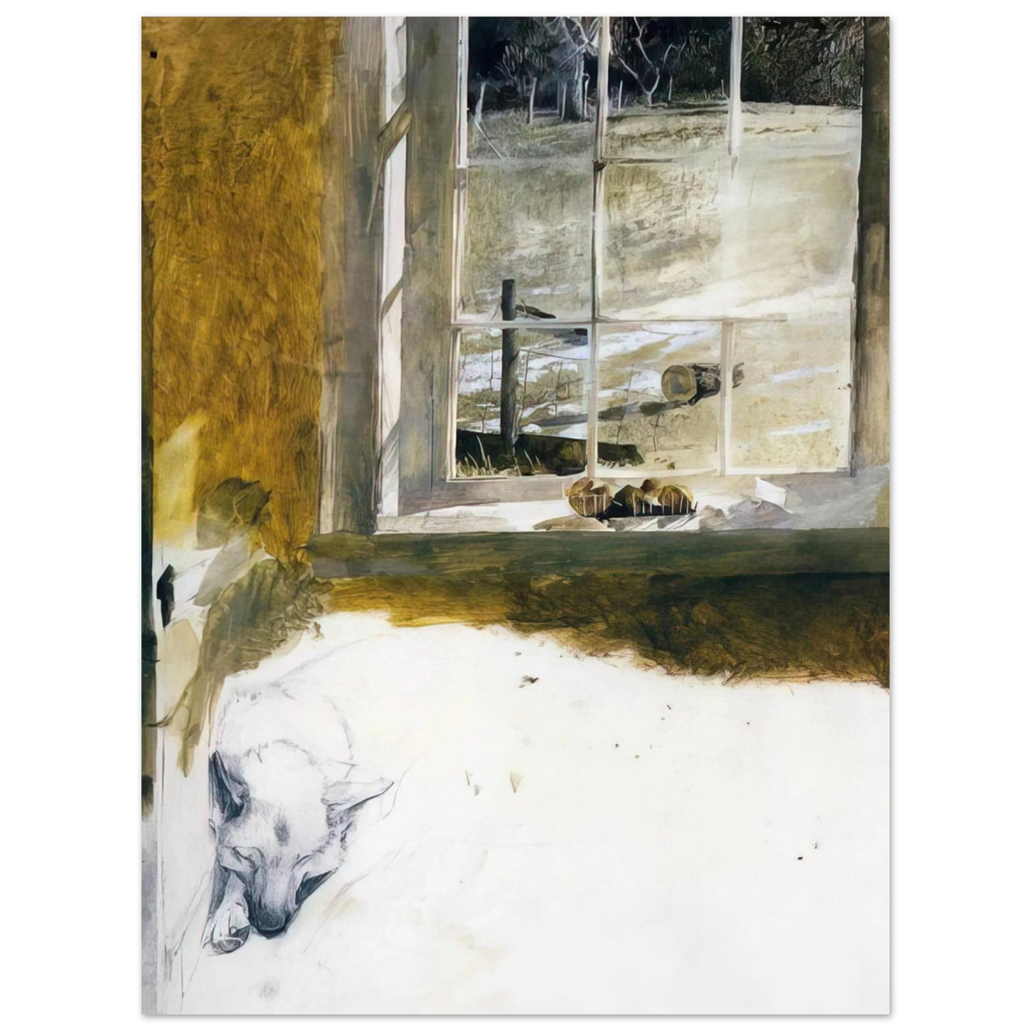 Andrew Wyeth - GROUNDHOG DAY 3 Wall Art - 21x29.7 cm / 8x12" - Fine Art Poster - -