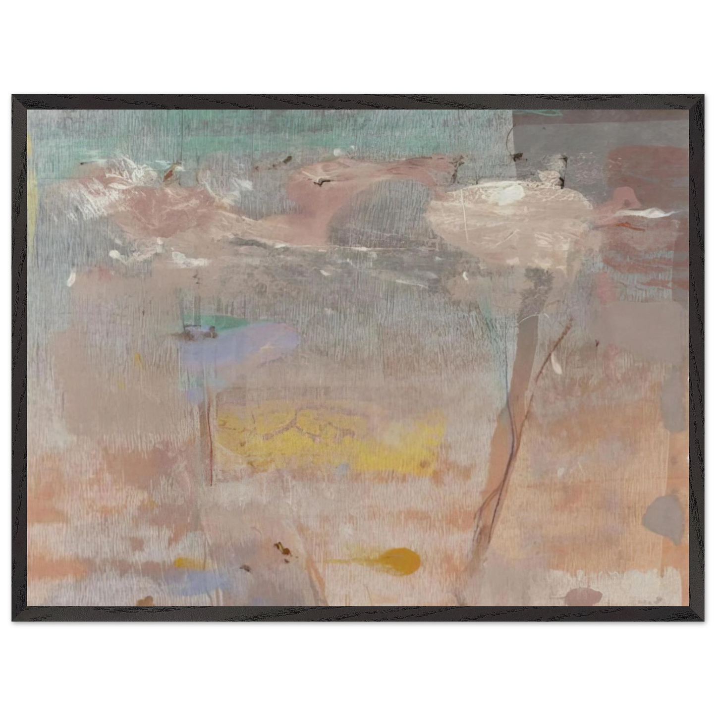 Helen Frankenthaler - Monotype I - 1981 Wall art - 21x29.7 cm / 8x12" - Premium Wooden Framed Poster With Fine Art Paper - Wood frame