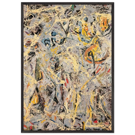 GALAXY 1947 - Jackson Pollock Framed Art Print – Black Wooden Frame - Default Title - -Framed Art Print