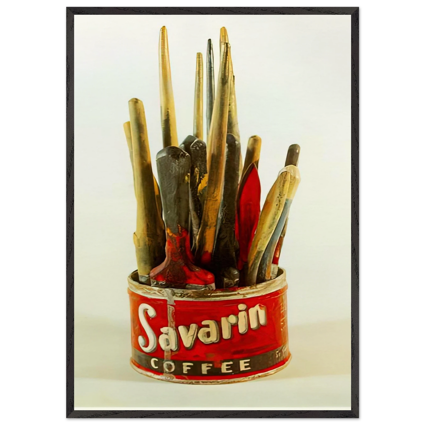 PAINTED BRONZE - Jasper Johns Framed Art Print – Black Wooden Frame - Default Title - -Framed Art Print