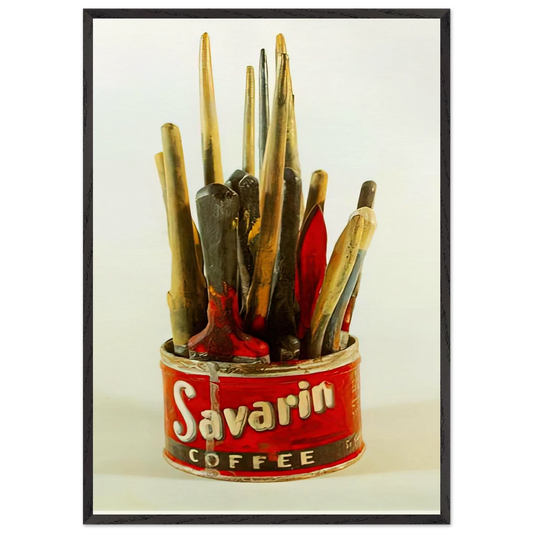 PAINTED BRONZE - Jasper Johns Framed Art Print – Black Wooden Frame - Default Title - -Framed Art Print