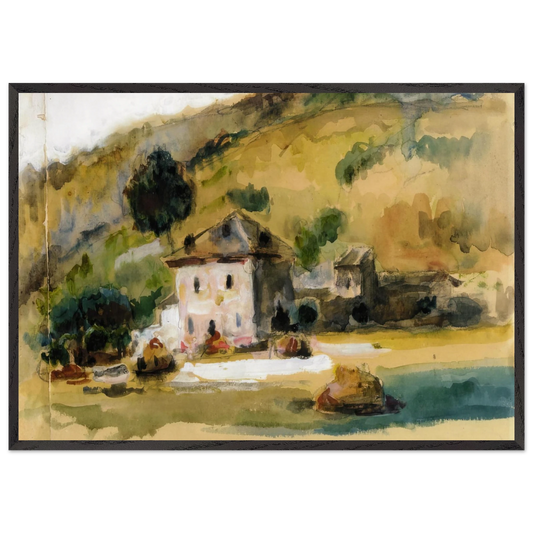 Near Aix En Provence - Paul Cezanne 70x100 cm / 28x40 inches Framed Art Print – Black Wooden Frame