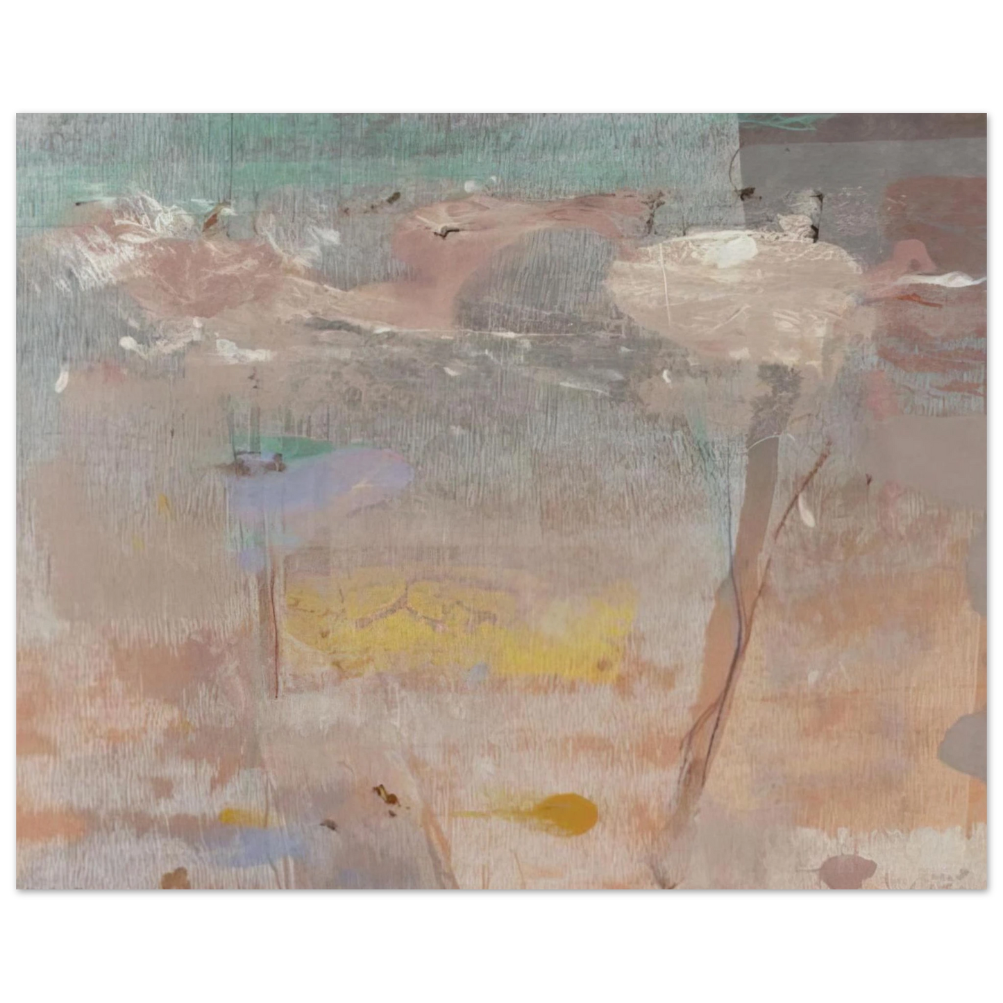Helen Frankenthaler - Monotype I - 1981 Wall art - 20x25 cm / 8x10 inches - Premium Wooden Framed Poster With Fine Art Paper - Wood frame