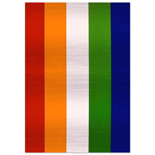Red Orange White Green Blue - Ellsworth Kelly Brushed Aluminum Print - 70x100 cm / 28x40 inches | Ellsworth Kelly Aluminum Print | Ellsworth Kelly Prints