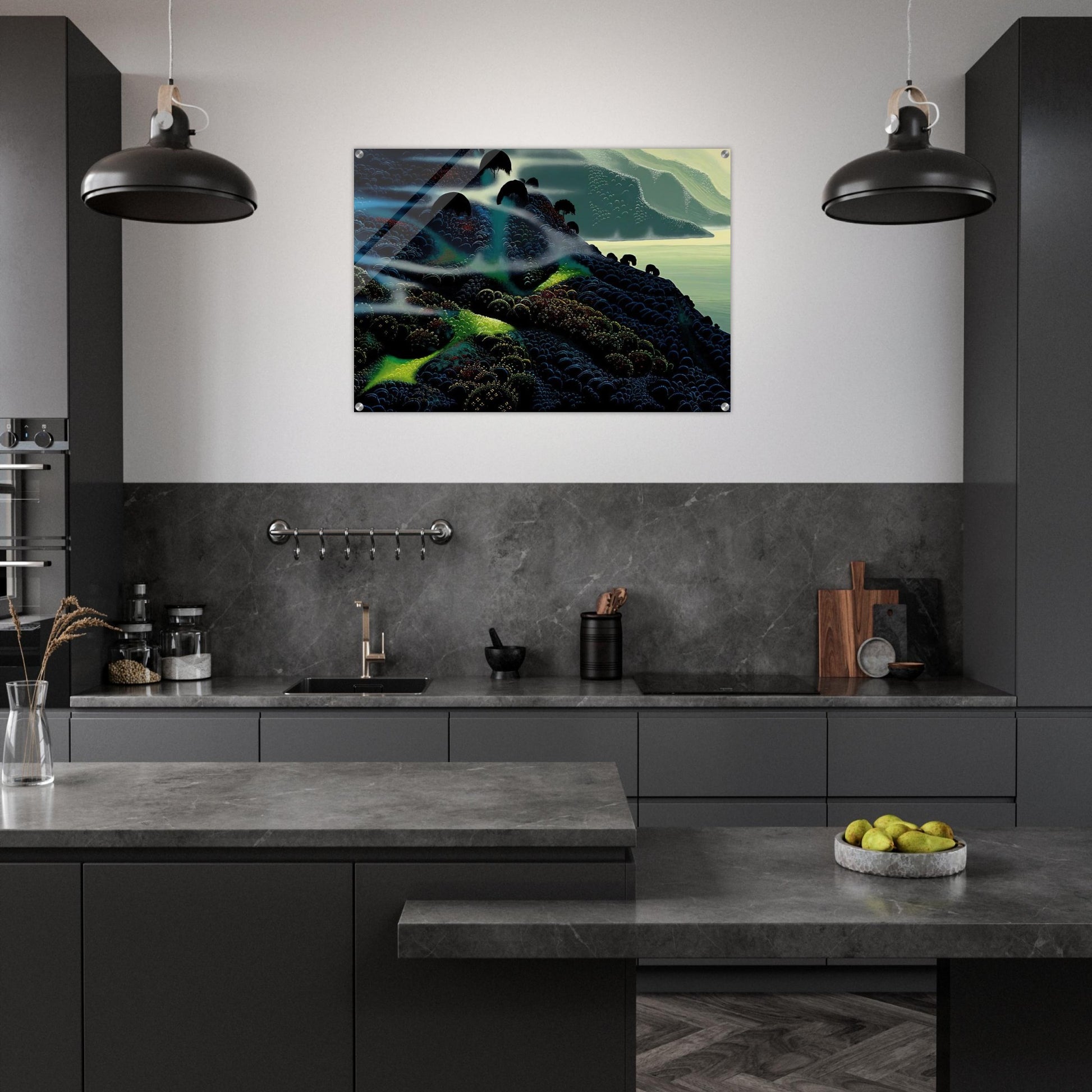 Ocean Paradise - Eyvind Earle Acrylic Print - 70x100 cm / 28x40″ inches | Eyvind Earle Wall Art | Eyvind Earle Prints