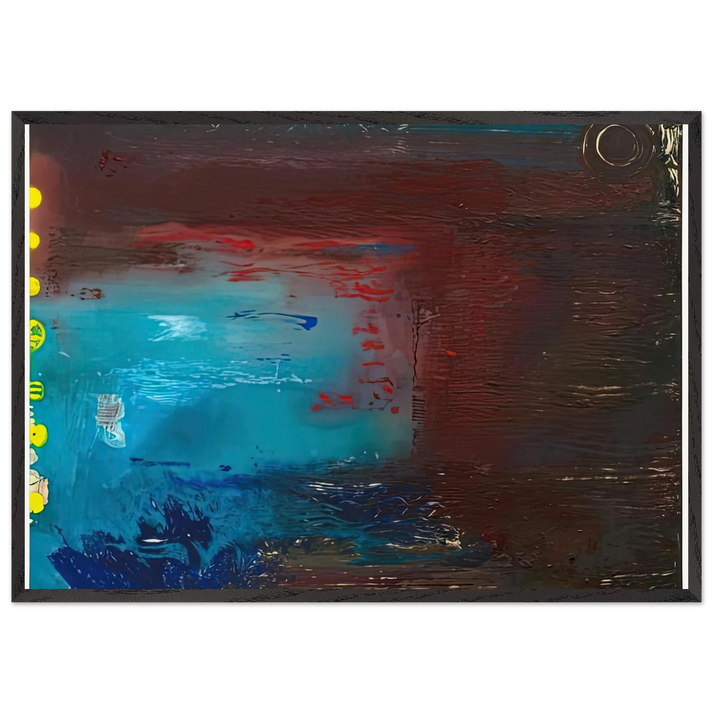 Borrowed Dream 1992- - Helen Frankenthaler 70x100 cm / 28x40 inches Framed Art Print – Black Wooden Frame