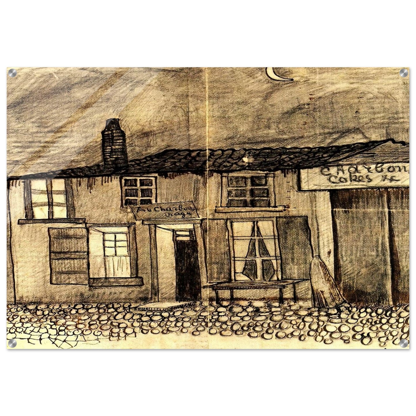 “Au Charbonnage” Café - Vincent van Gogh Acrylic Print - 70x100 cm / 28x40″ inches | Vincent van Gogh Wall Art | Vincent van Gogh Prints