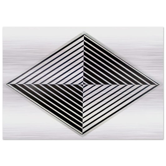 Black and White - 1952 - Carmen Herrera Brushed Aluminum Print - 70x100 cm / 28x40 inches | Carmen Herrera Aluminum Print | Carmen Herrera Prints