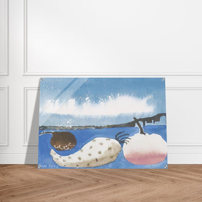 Fruit by the shore - 1992 - Mary Fedden Acrylic Print - 70x100 cm / 28x40″ inches | Mary Fedden Wall Art | Mary Fedden Prints