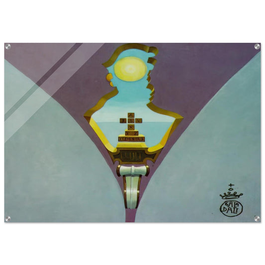 HOMAGE TO RAIMUNDUS LULLUS DESIGN FOR A CEILING PAINTING - Salvador Dali Acrylic Print - 70x100 cm / 28x40″ inches