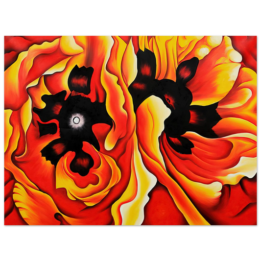 Georgia O'Keeffe - Oriental Poppies II Fine Art Poster - 13x18 cm / 5x7 inches