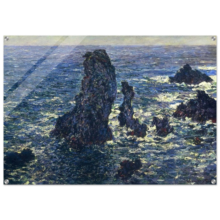 The Pyramids, Cliffs at Belle-Ile - claude monet Acrylic Print - 70x100 cm / 28x40″ inches | claude monet Wall Art | claude monet Prints