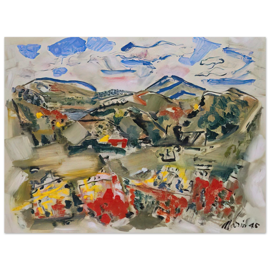 John Marin - Tunk Mountains, Autumn, Maine - 1945 Fine Art Poster - Default Title