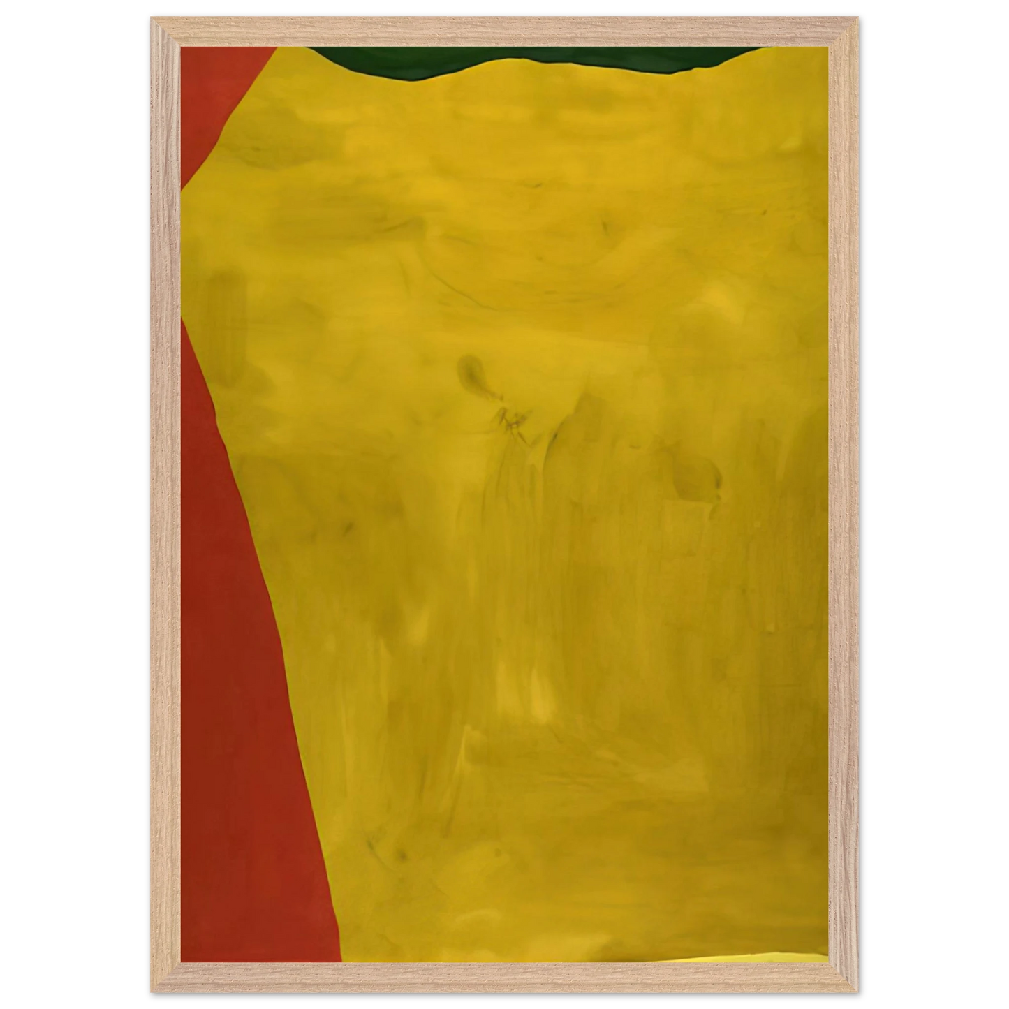 Helen Frankenthaler - Blessing of the Fleet - 1969 Wall art - 28x43  cm / XL (11x17 inches) - Premium Wooden Framed Poster With Fine Art Paper - Wood frame