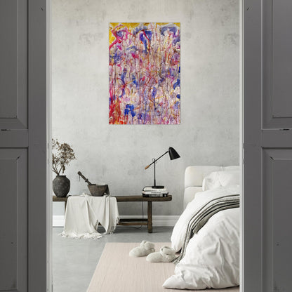 Untitled  SF57-008  - Sam Francis Brushed Aluminum Print - 70x100 cm / 28x40 inches | Sam Francis Aluminum Print | Sam Francis Prints