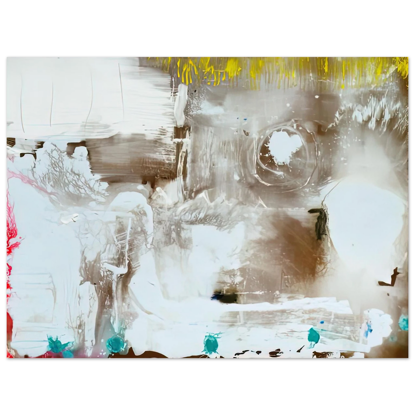 Helen Frankenthaler - Arctic Thaw, 1990- Wall Art - 30x40 cm / 12x16 inches - Premium Wooden Framed Poster With Fine Art Paper - Wood frame