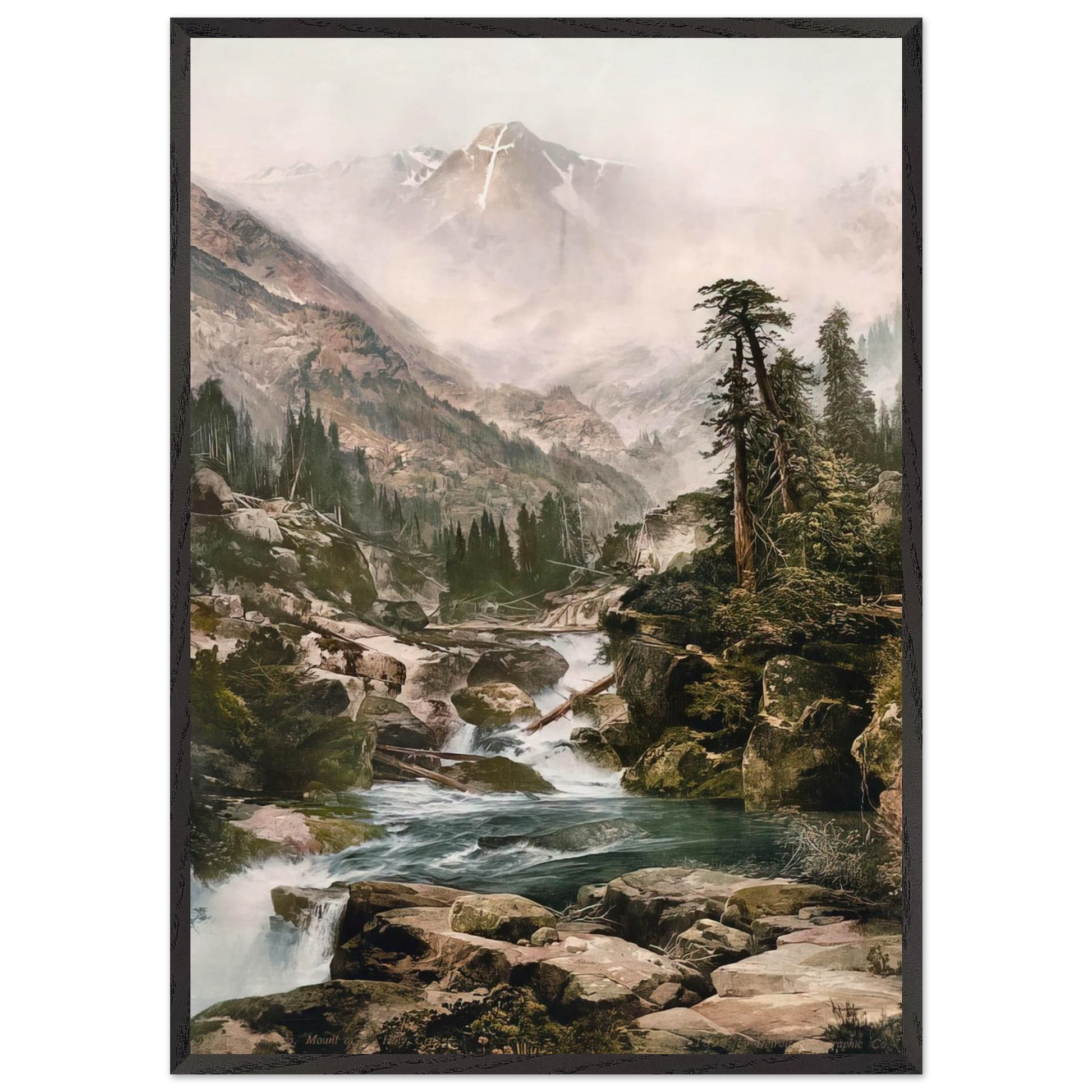 Mount of the Holy Cross - Thomas Moran Framed Art Print – Black Wooden Frame - Default Title - -Framed Art Print