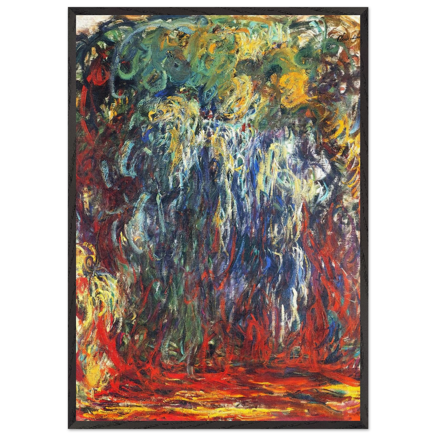 Weeping Willow Giverny - claude monet Framed Art Print – Black Wooden Frame - Default Title - -Framed Art Print