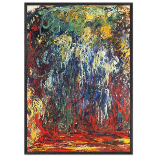 Weeping Willow Giverny - claude monet Framed Art Print – Black Wooden Frame - Default Title - -Framed Art Print