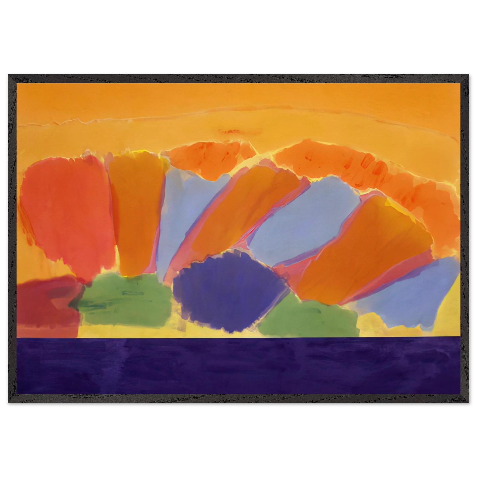 Uriel - 1978 - Ronnie Landfield Framed Art Print – Black Wooden Frame - Default Title - -Framed Art Print