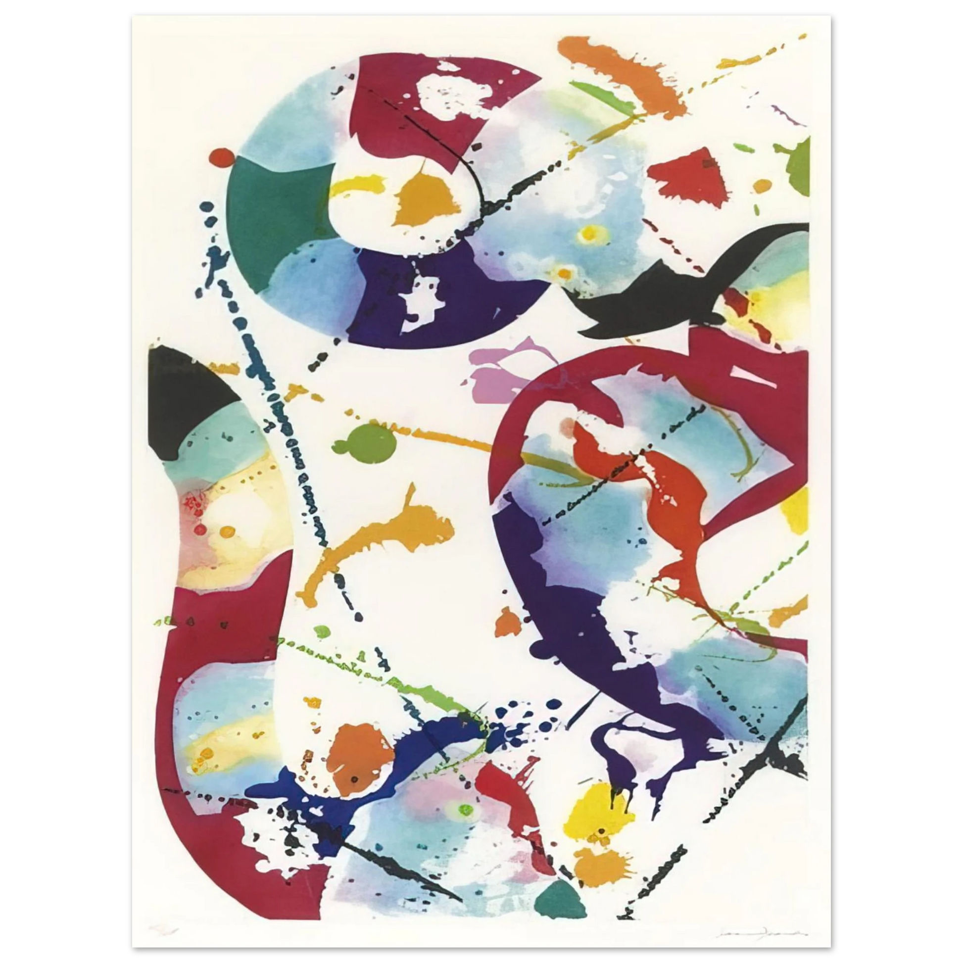 Sam Francis - Untitled  SFE-85  Fine Art Poster - Default Title