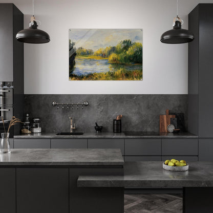 The Banks of the River - Pierre-Auguste Renoir Acrylic Print - 70x100 cm / 28x40″ inches