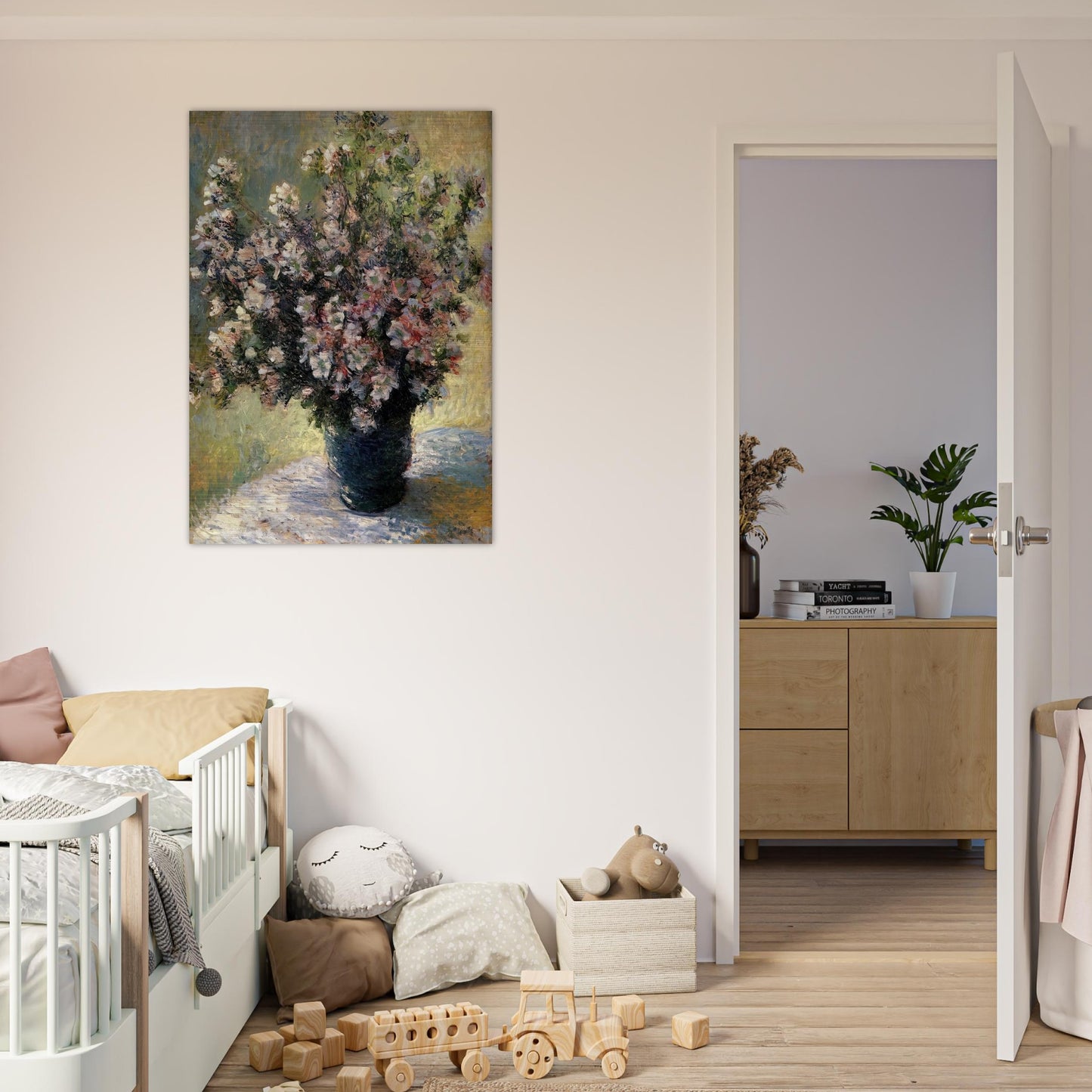 Vase of Flowers - claude monet Brushed Aluminum Print - 70x100 cm / 28x40 inches | claude monet Aluminum Print | claude monet Prints