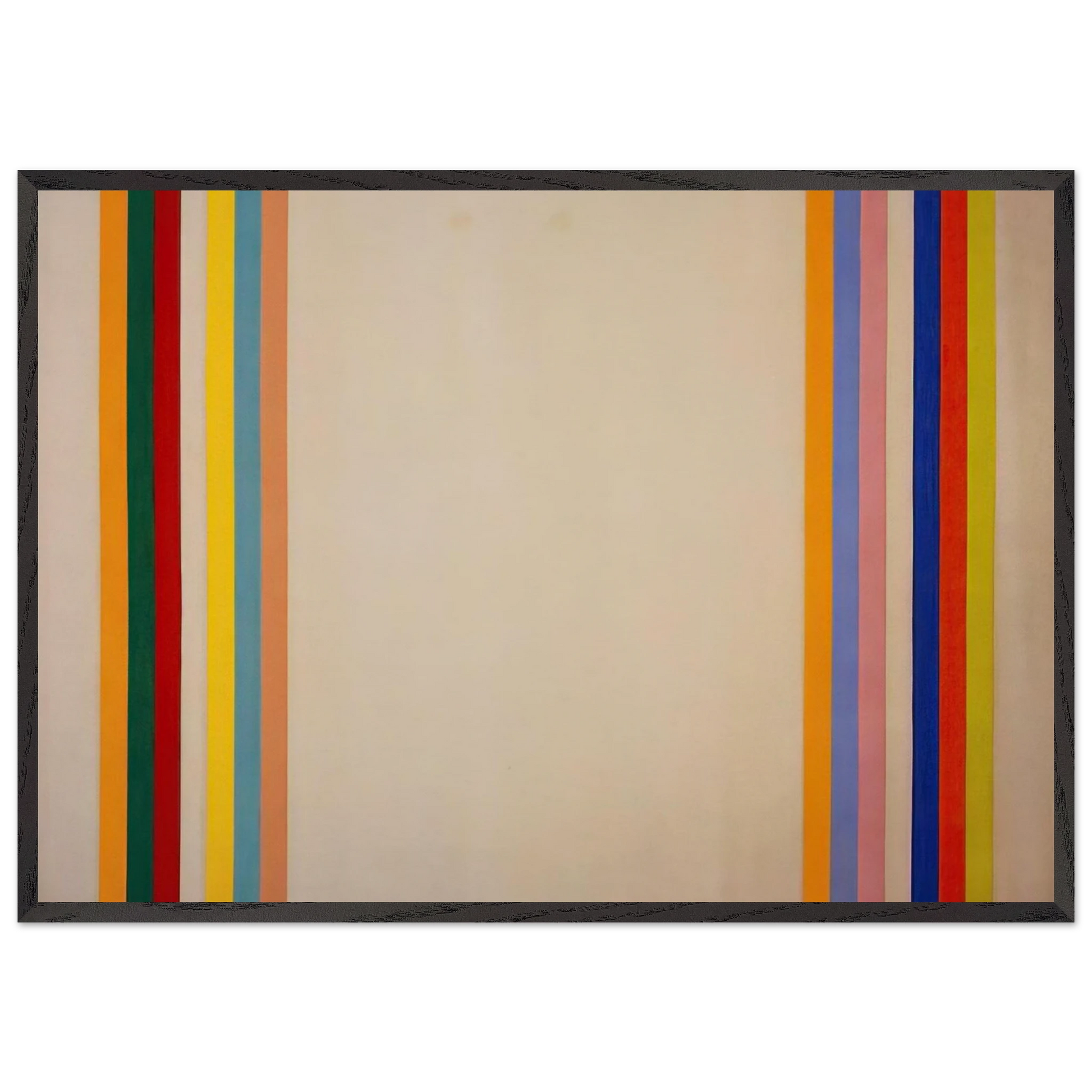 Homage to Matisse - 1960 - Gene Davis Framed Art Print – Black Wooden Frame - Default Title - -Framed Art Print