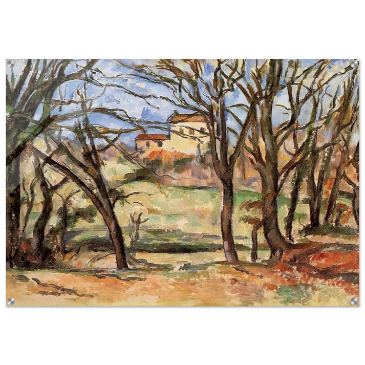 House behind Trees on the Road to Tholonet - Paul Cézanne Acrylic Print - 70x100 cm / 28x40″ inches