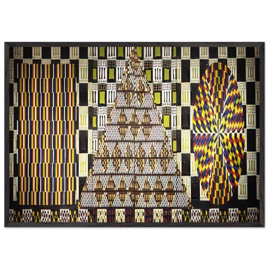 Honor Pythagoras Per I--Per VI - 1964 - Alfred Jensen Framed Art Print – Black Wooden Frame - Default Title - -Framed Art Print