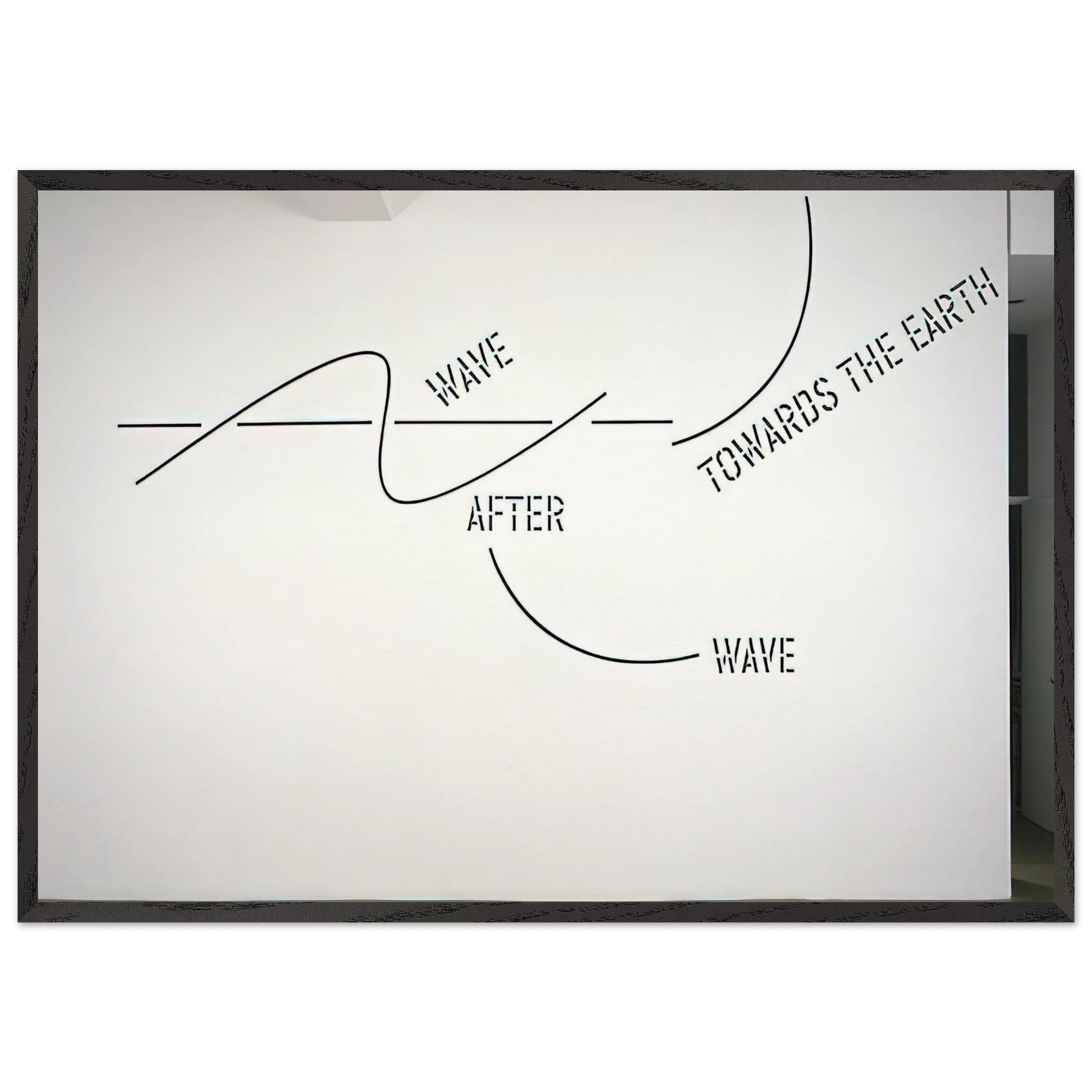 Wave After Wave - 2002 - Lawrence Weiner Framed Art Print – Black Wooden Frame - Default Title - -Framed Art Print