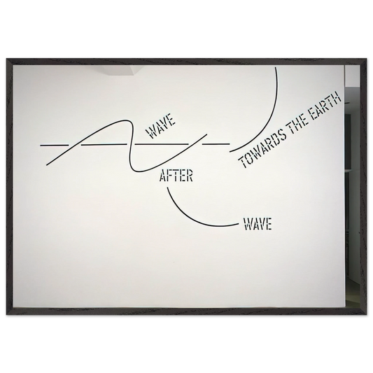 Wave After Wave - 2002 - Lawrence Weiner Framed Art Print – Black Wooden Frame - Default Title - -Framed Art Print
