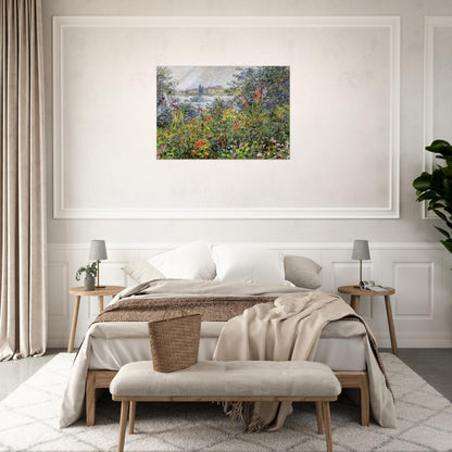 Flowers at Vetheuil - claude monet Acrylic Print - 70x100 cm / 28x40″ inches