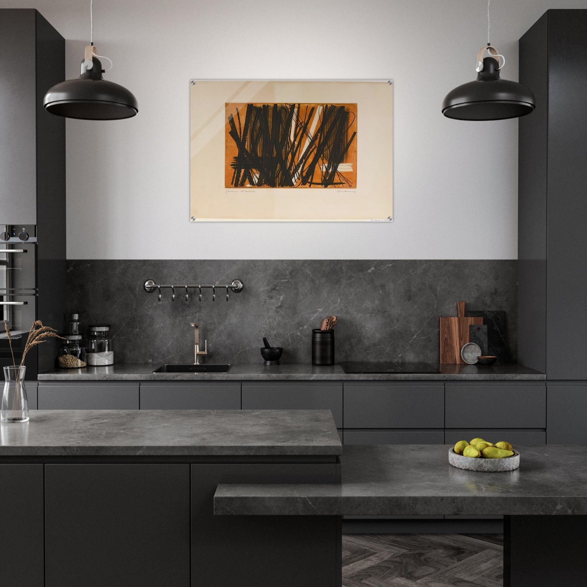 Etching #5 - 1953 - Hans Hartung Acrylic Print - 70x100 cm / 28x40″ inches | Hans Hartung Wall Art | Hans Hartung Prints