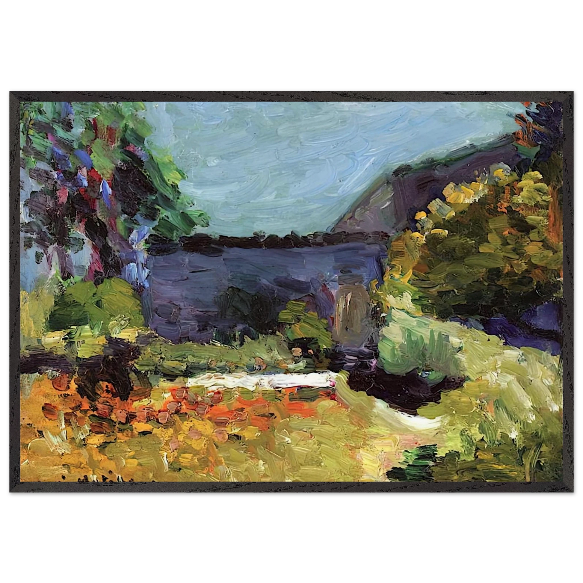 LANDSCAPE 1898 - Henri Matisse Framed Art Print – Black Wooden Frame - Default Title - -Framed Art Print