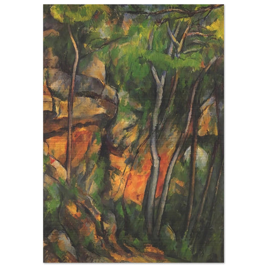 In the Park of the Chateau Noir - Paul Cézanne Brushed Aluminum Print - 70x100 cm / 28x40 inches | Paul Cézanne Aluminum Print | Paul Cézanne Prints