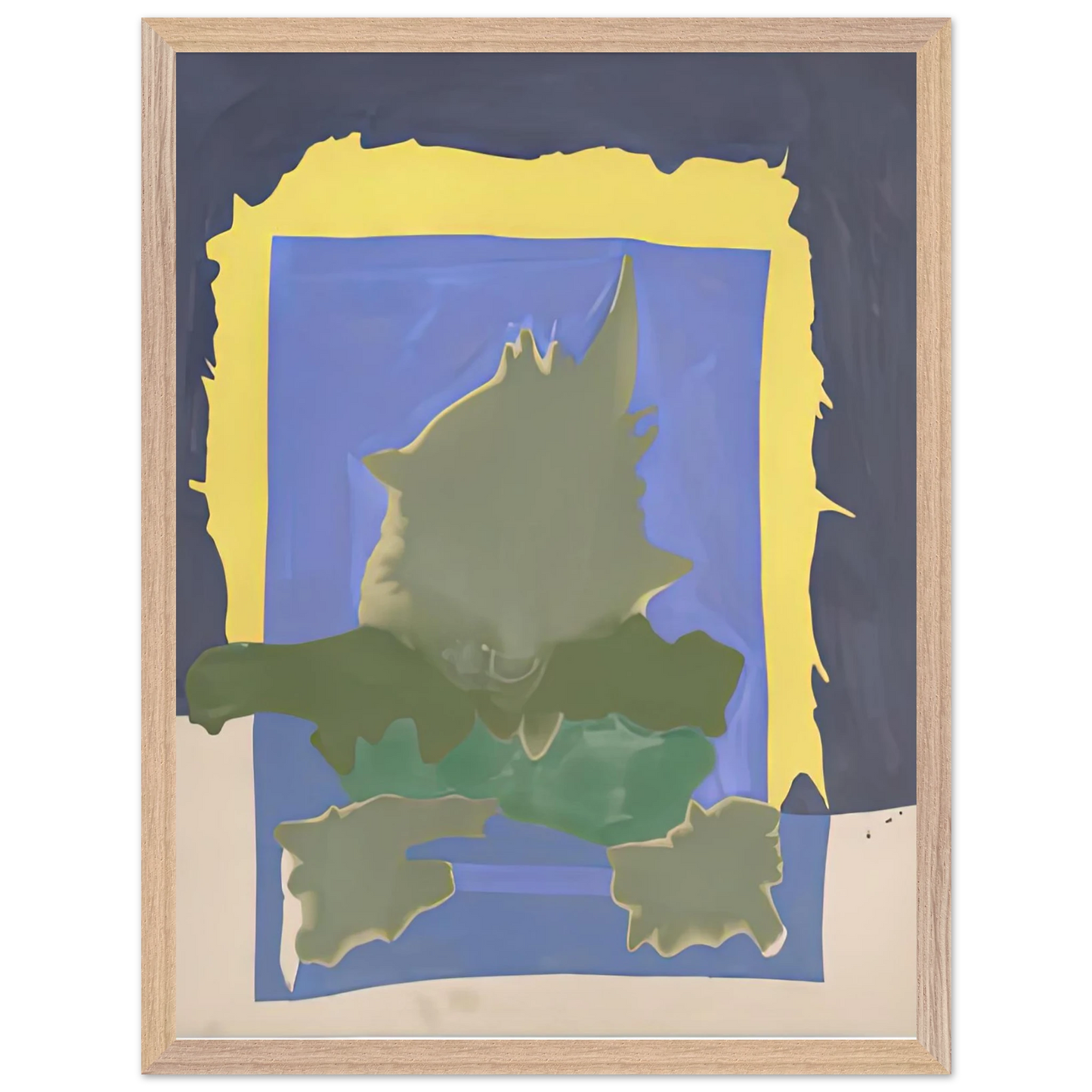 Helen Frankenthaler - Interior Landscape, 1964- Wall Art - 30x40 cm / 12x16 inches - Premium Wooden Framed Poster With Fine Art Paper - White frame